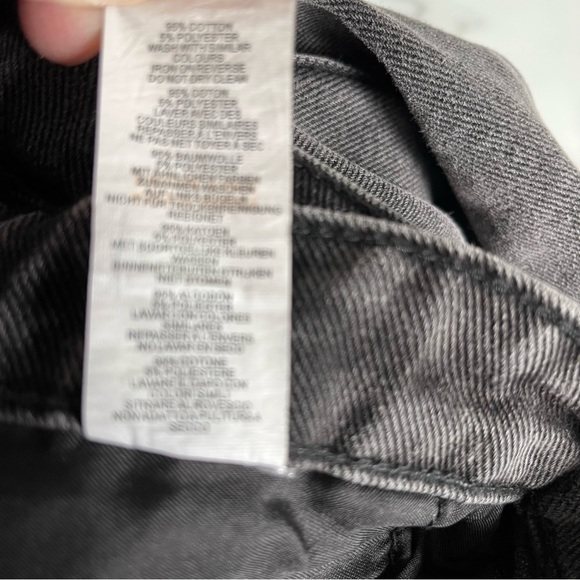 NASTY GAL asymmetric strap straight leg denim jeans high rise size 6 - Picture 10 of 15